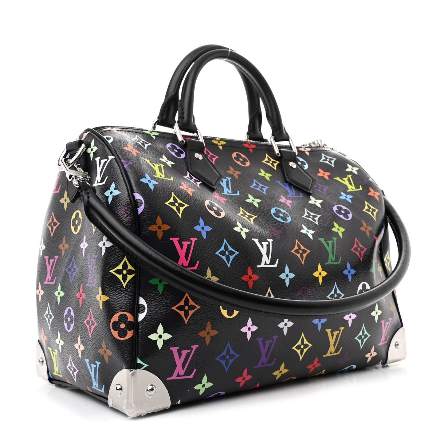 LV X TM Monogram Multicolor Speedy Soft 30 Black