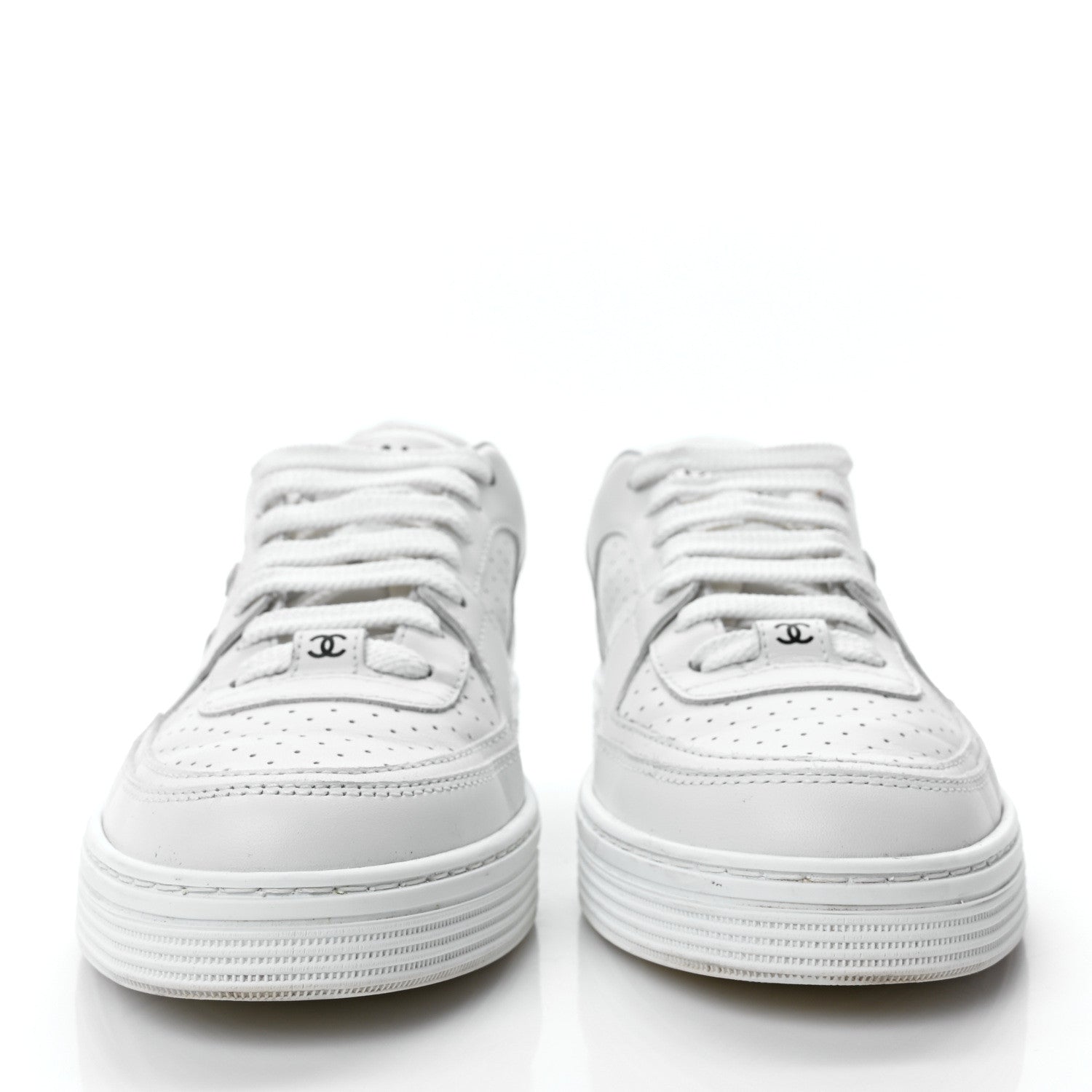 Chanel Calfskin CC Womens Sneakers 36 White 2 of 9
