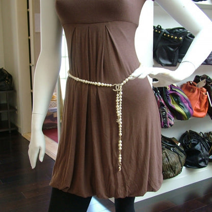 Chanel Timeless Classic Faux CC Pearl Belt 2 of 6