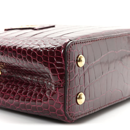 Louis Vuitton Crocodile Mini Capucines  Bordeaux 8 of 10