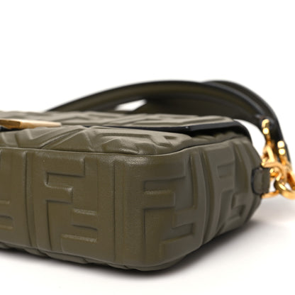 Fendi Nappa FF 1974 Embossed Baguette Avocado 10 of 11