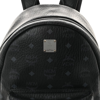 MCM Visetos Small Side Stud Stark Backpack Black 8 of 11