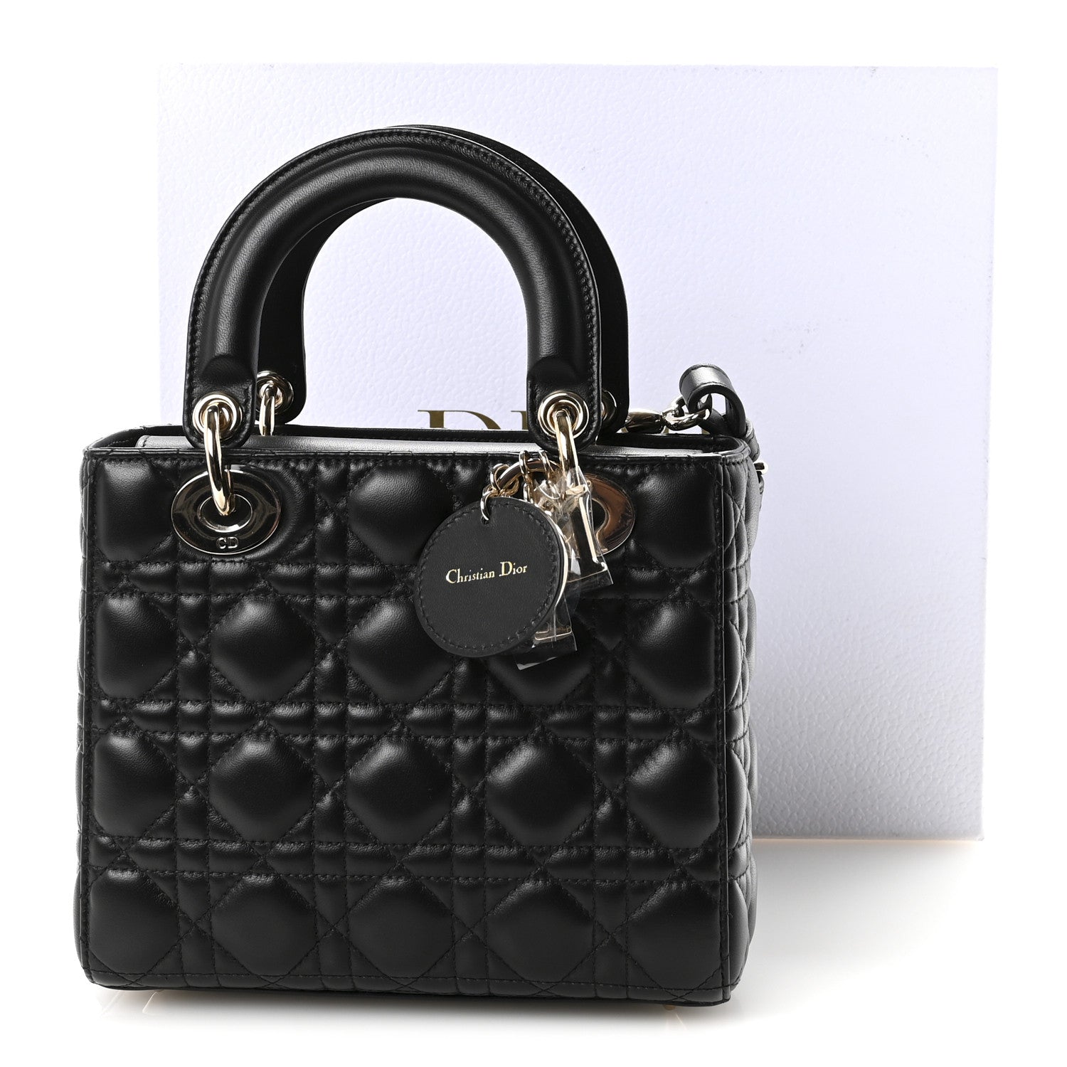 Christian Dior Lambskin Cannage Small My ABCDior Lady Dior Black 10 of 10
