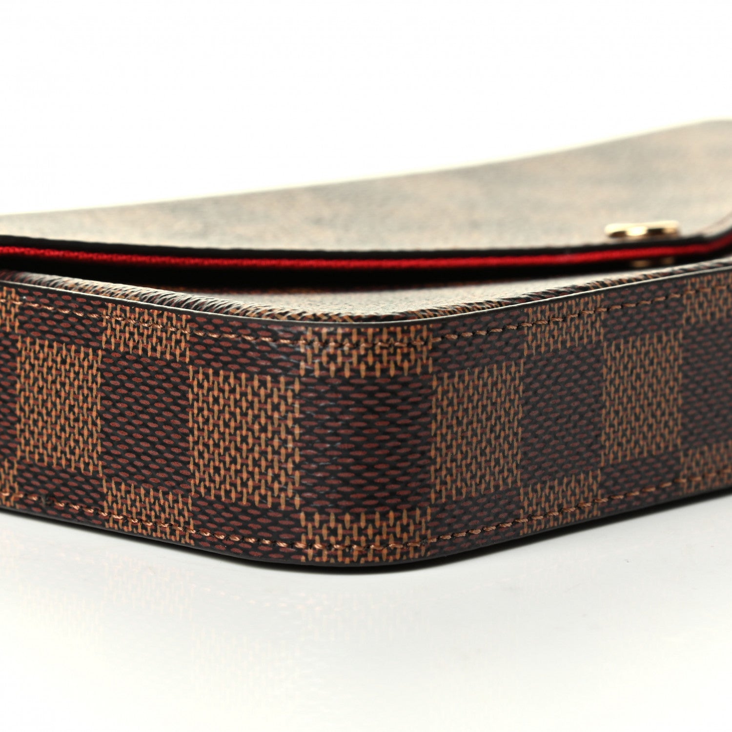 Louis Vuitton Damier Ebene Pochette Felicie Chain Wallet 7 of 8