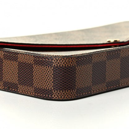 Louis Vuitton Damier Ebene Pochette Felicie Chain Wallet 7 of 8