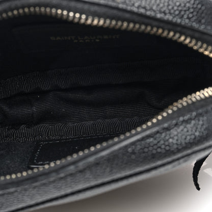 Saint Laurent Grain De Poudre Matelasse Monogram Baby Lou Camera Bag Black 5 of 9