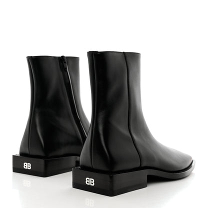 Balenciaga Calfskin Soft Rim Ankle Booties 40 Black 4 of 11