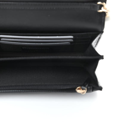 Chanel Calfskin Quilted Mini Maxi Pearls Wallet On Chain WOC Black 5 of 12