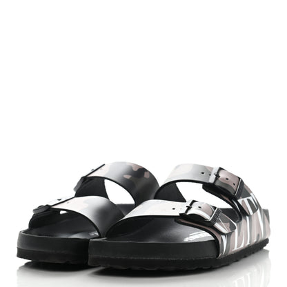 Valentino Garavani X BIRKENSTOCK Calfskin VLTN Arizona Slide Sandals 40 Army Green Poudre 3 of 10