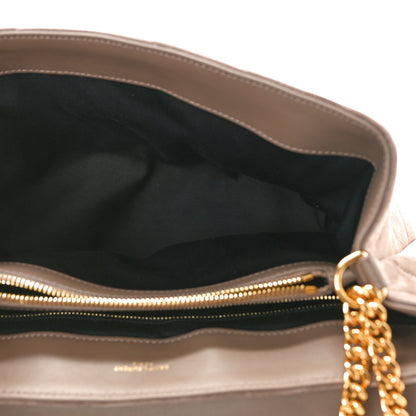 Saint Laurent Suede Y Quilted Monogram Medium Loulou Chain Satchel Taupe 5 of 8