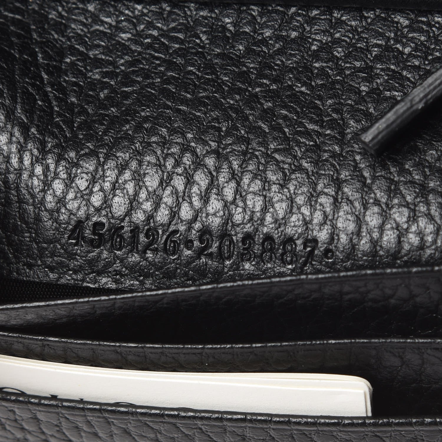Gucci Pebbled Calfskin GG Marmont Card Case Black 9 of 9