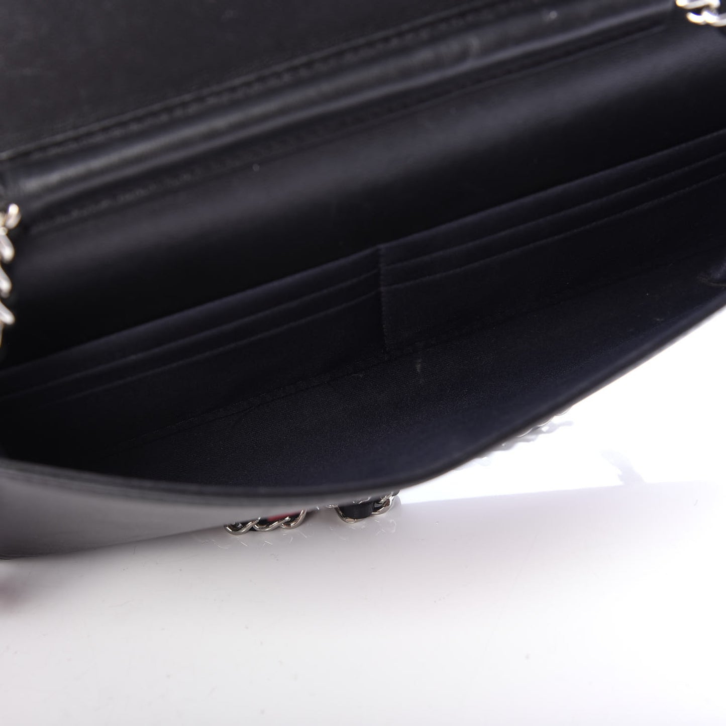 Lambskin Airlines Wallet On Chain WOC Blue Black Red