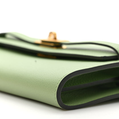 Hermes Evercolor Kelly Wallet To Go Vert Criquet 8 of 9