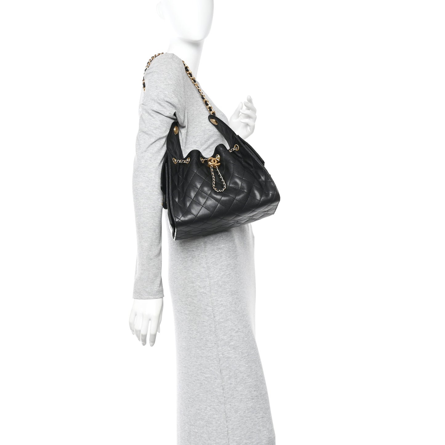 Caviar Quilted Small Chanel 25 Handbag Black