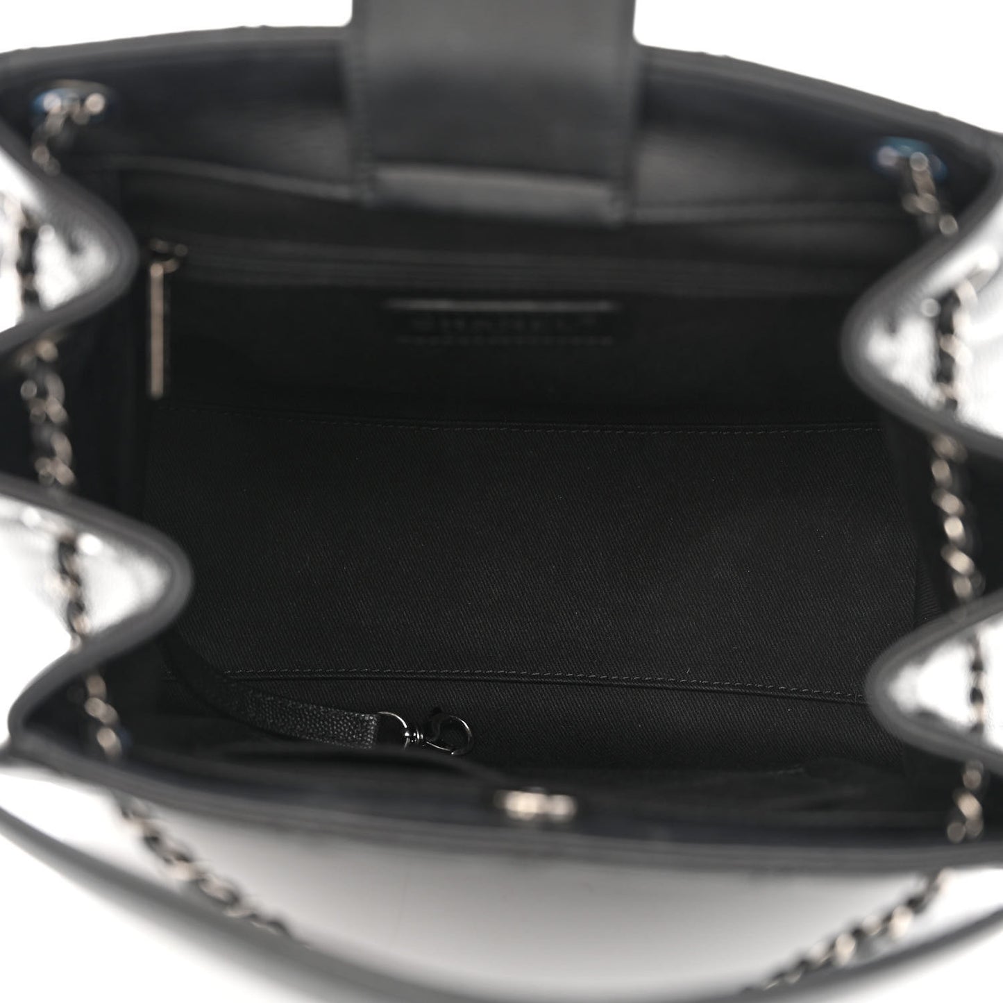 Caviar Quilted Medium CC Bucket Bag Black
