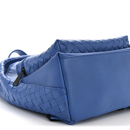 Bottega Veneta Smooth Calfskin Intrecciato Borsa Backpack Cobalt Blue 9 of 10