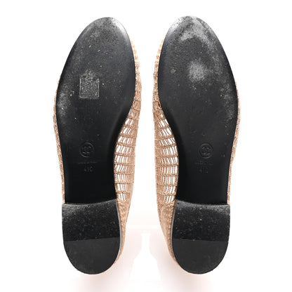 Chanel Raffia Cap Toe Ballerina Flats 41 Beige 6 of 11