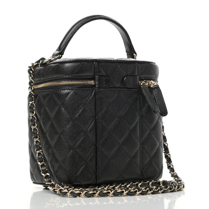 Chanel Caviar Quilted Small Top Handle Vanity Case With Chain Black 3 of 10