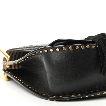 Chloe Calfskin Braided Medium Hudson Shoulder Bag Black 8 of 10