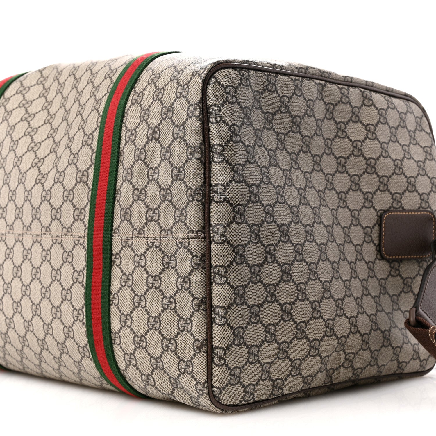 Gucci GG Supreme Monogram Web Medium Duffle Bag Brown 9 of 9