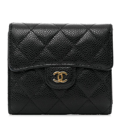 Chanel Caviar Quilted Compact Flap Wallet Black 1 of 11