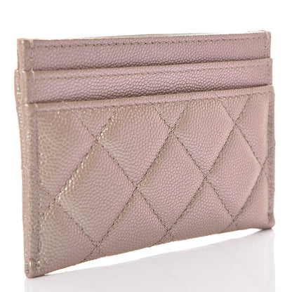 Chanel Iridescent Caviar Quilted Card Holder Beige 3 of 8