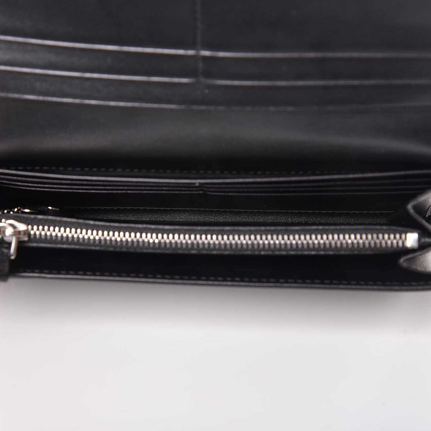 Soft Calfskin Diagramme Continental Wallet Black