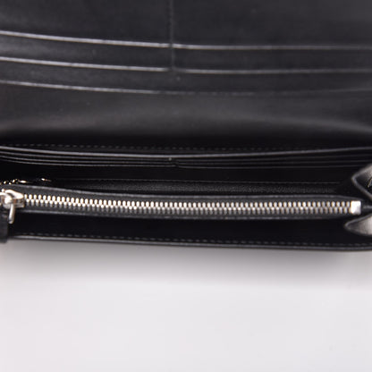 Prada Soft Calfskin Diagramme Continental Wallet Black 6 of 9