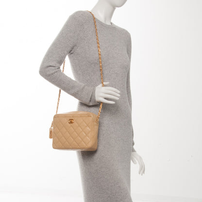 Chanel Caviar Quilted Camera Case Beige 2 of 8
