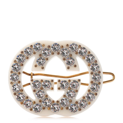 Gucci Resin Crystal Embellished GG Hair Clip 1 of 3