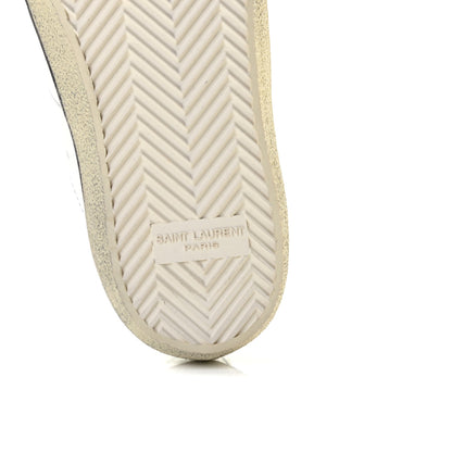 Saint Laurent Calfskin Distressed SL/37M High Top Sneakers 36.5 White 18 of 19