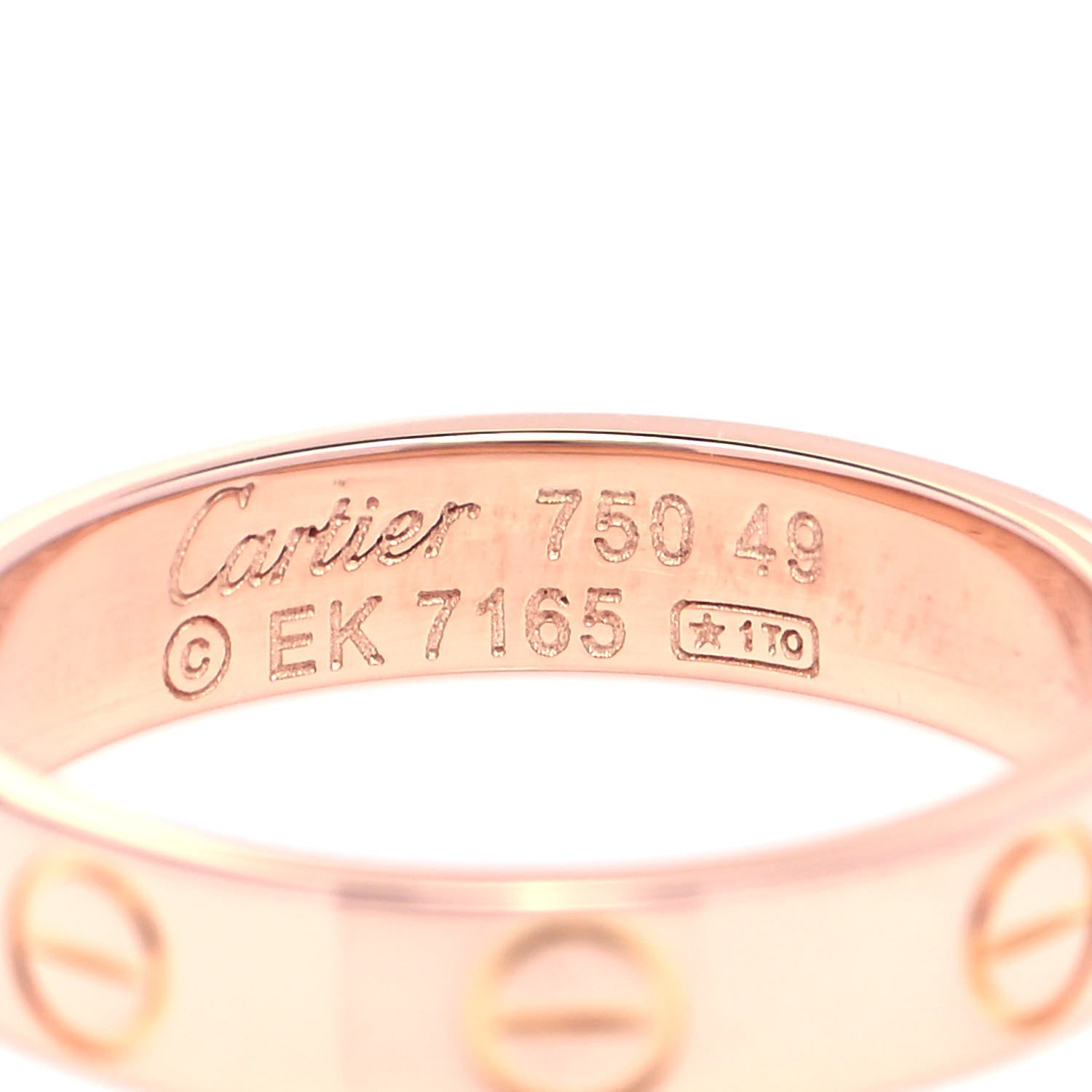 Cartier 18K Pink Gold 3.5mm LOVE Wedding Band Ring 49 4.75 4 of 4
