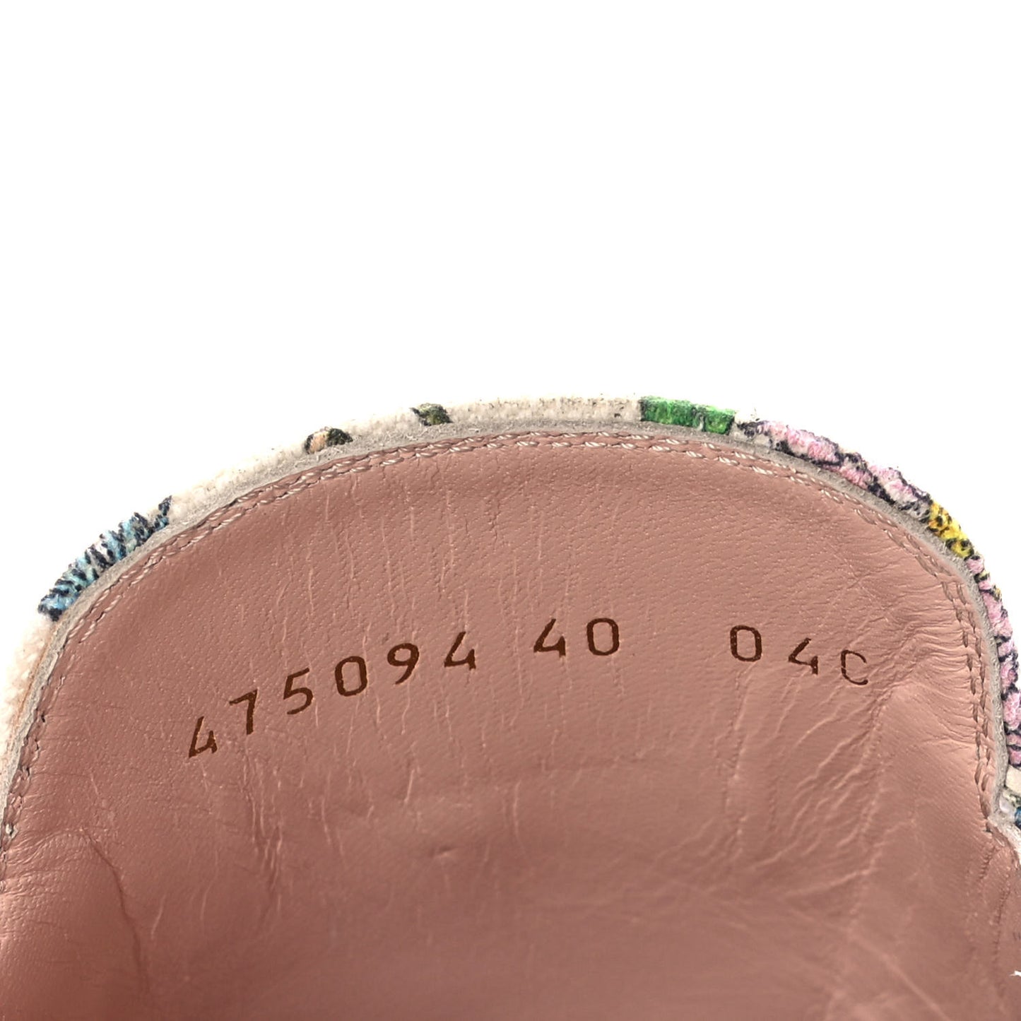 Canvas Flora Womens Princetown Slippers 40 White Multicolor