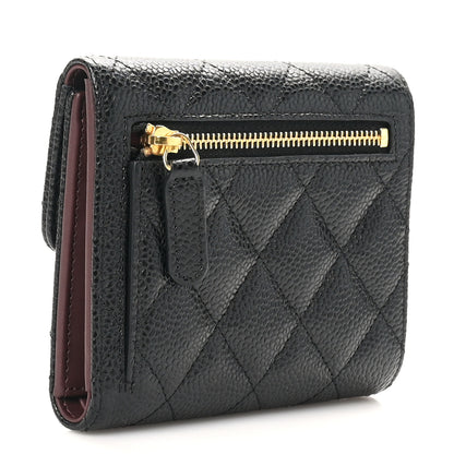 Chanel Caviar Quilted Compact Flap Wallet Black 3 of 8