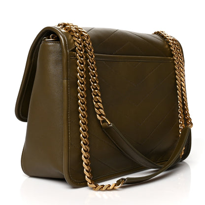 Saint Laurent Lambskin Matelasse Monogram Medium Niki Chain Satchel Seaweed 3 of 11