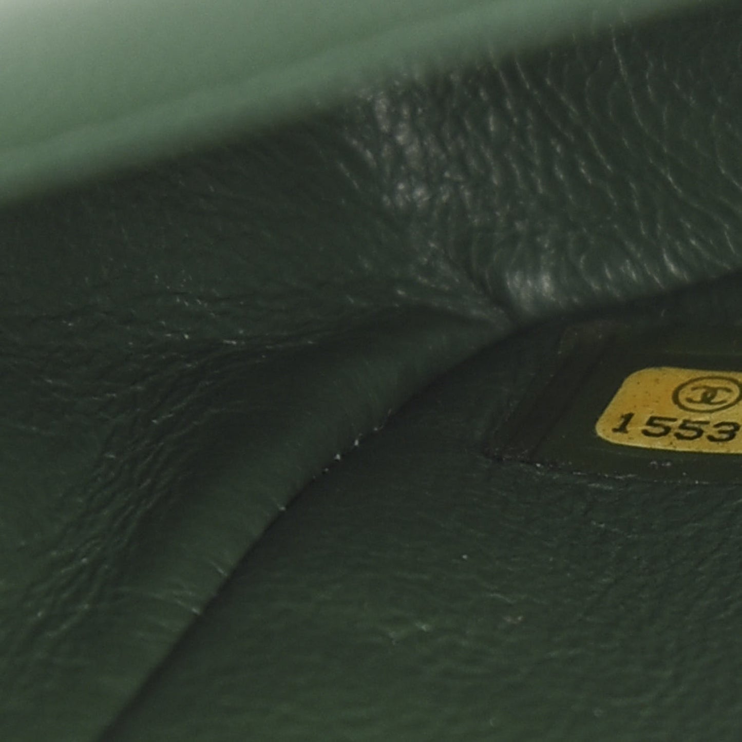 Patent Calfskin Quilted Mini Rectangular Flap Dark Green