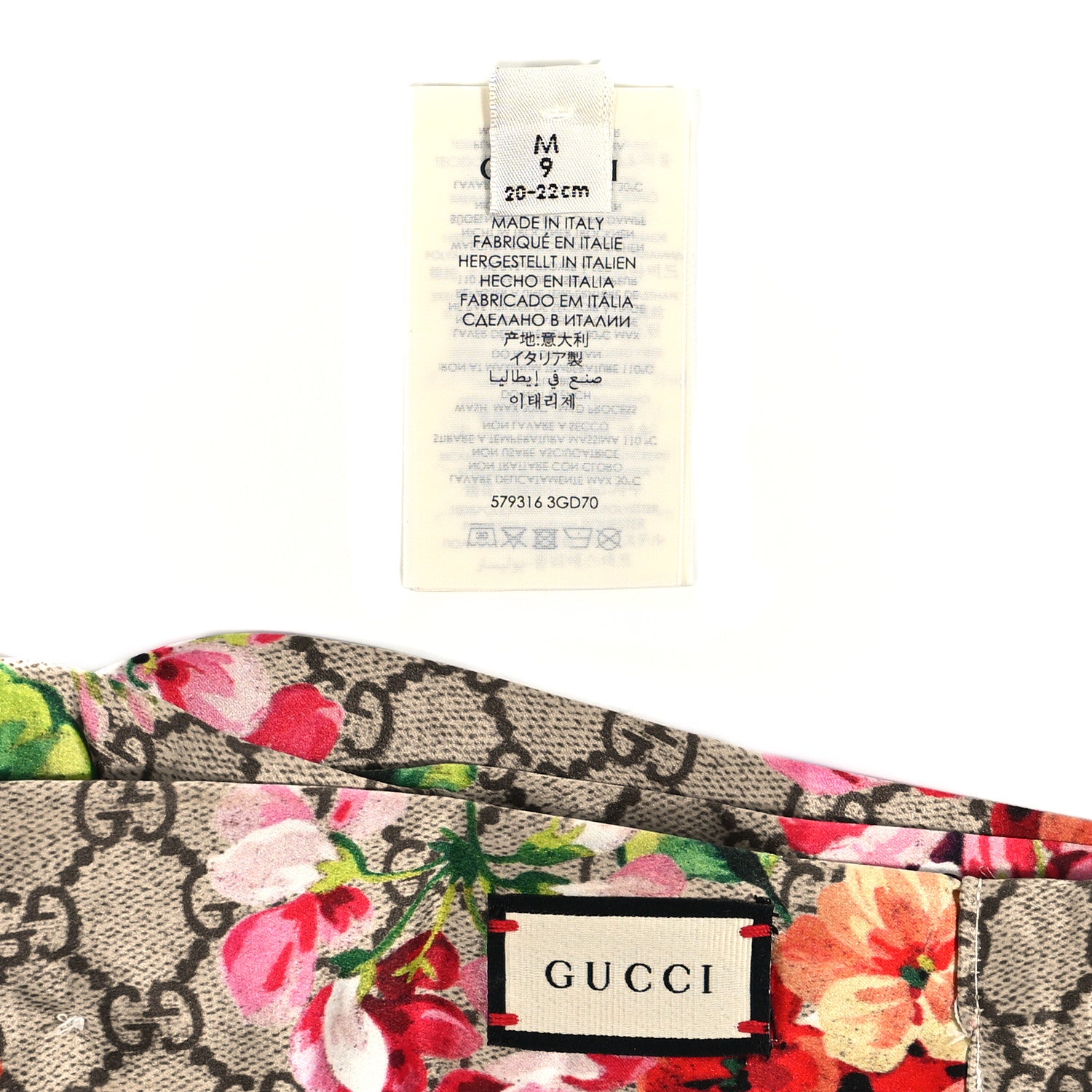 Gucci Silk Monogram Blooms Print Headband M Antique Rose 3 of 4