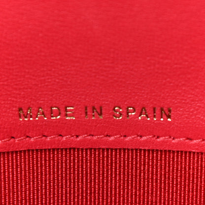 Chanel Lambskin Quilted Large Gusset Flap Wallet Red 7 of 10