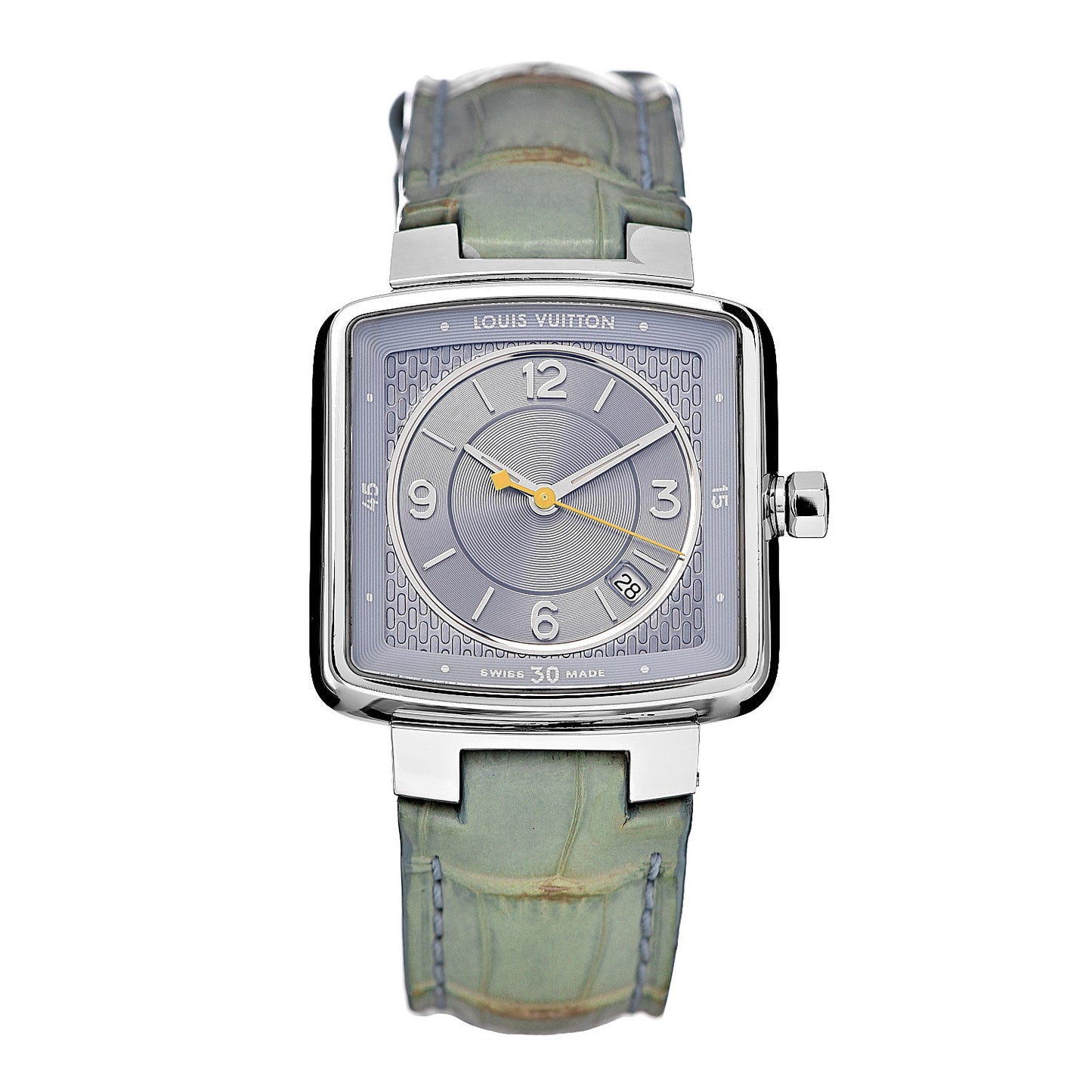 Stainless Steel Alligator 30mm Speedy Quartz Watch Blue