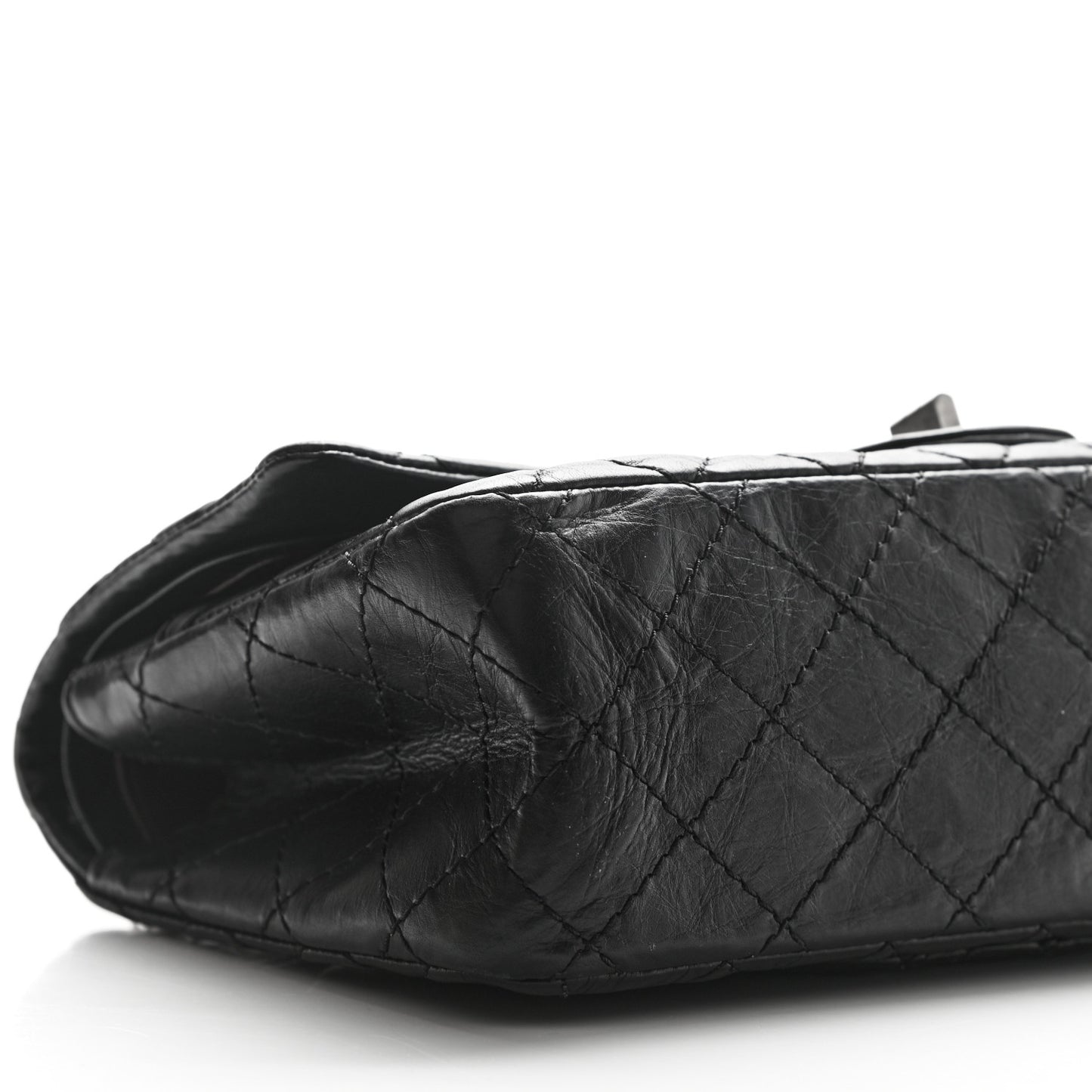Aged Calfskin Quilted 2.55 Reissue 225 Flap Black