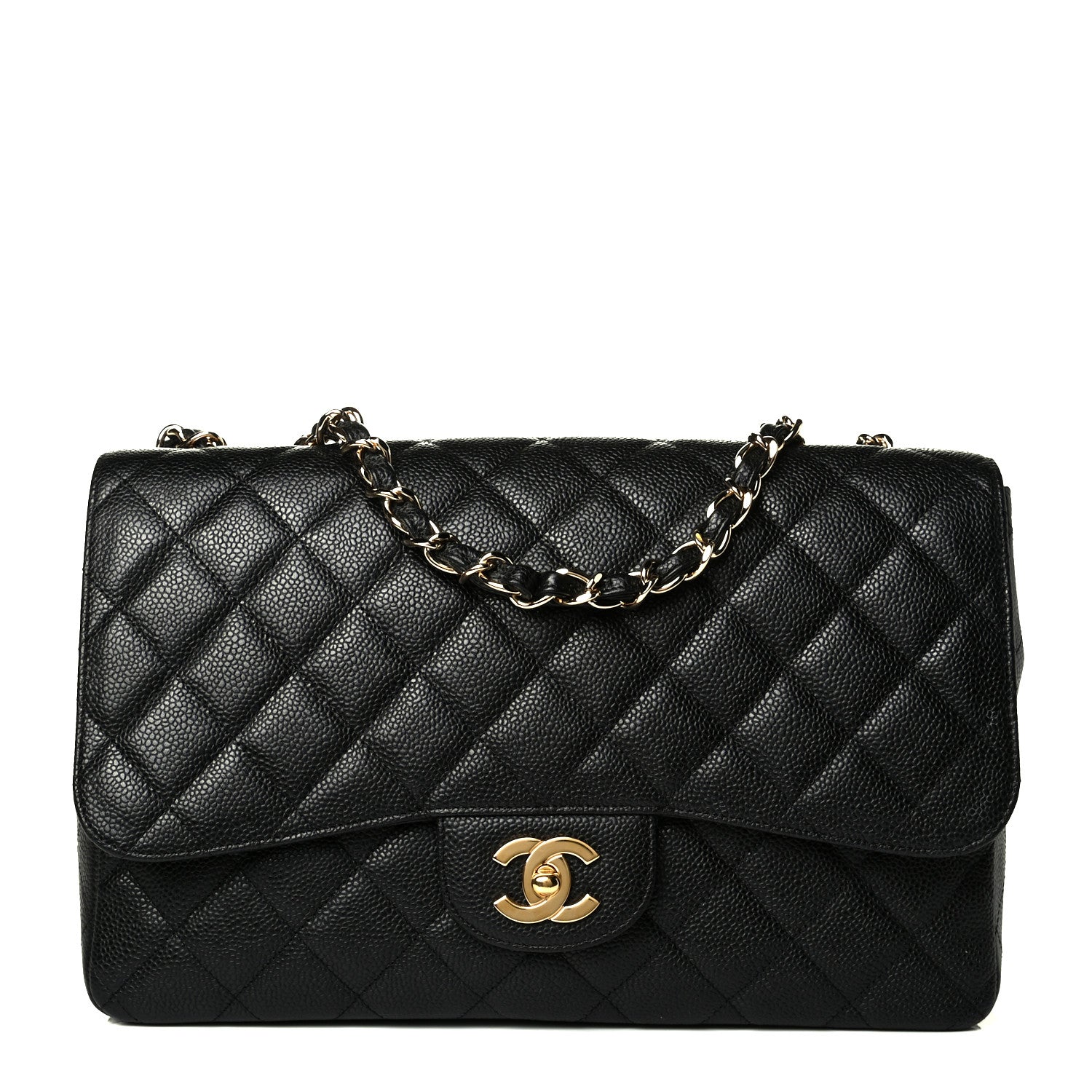 Chanel Caviar Quilted Jumbo Single Flap Black 1 of 4