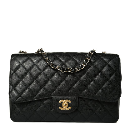 Chanel Caviar Quilted Jumbo Single Flap Black 1 of 4