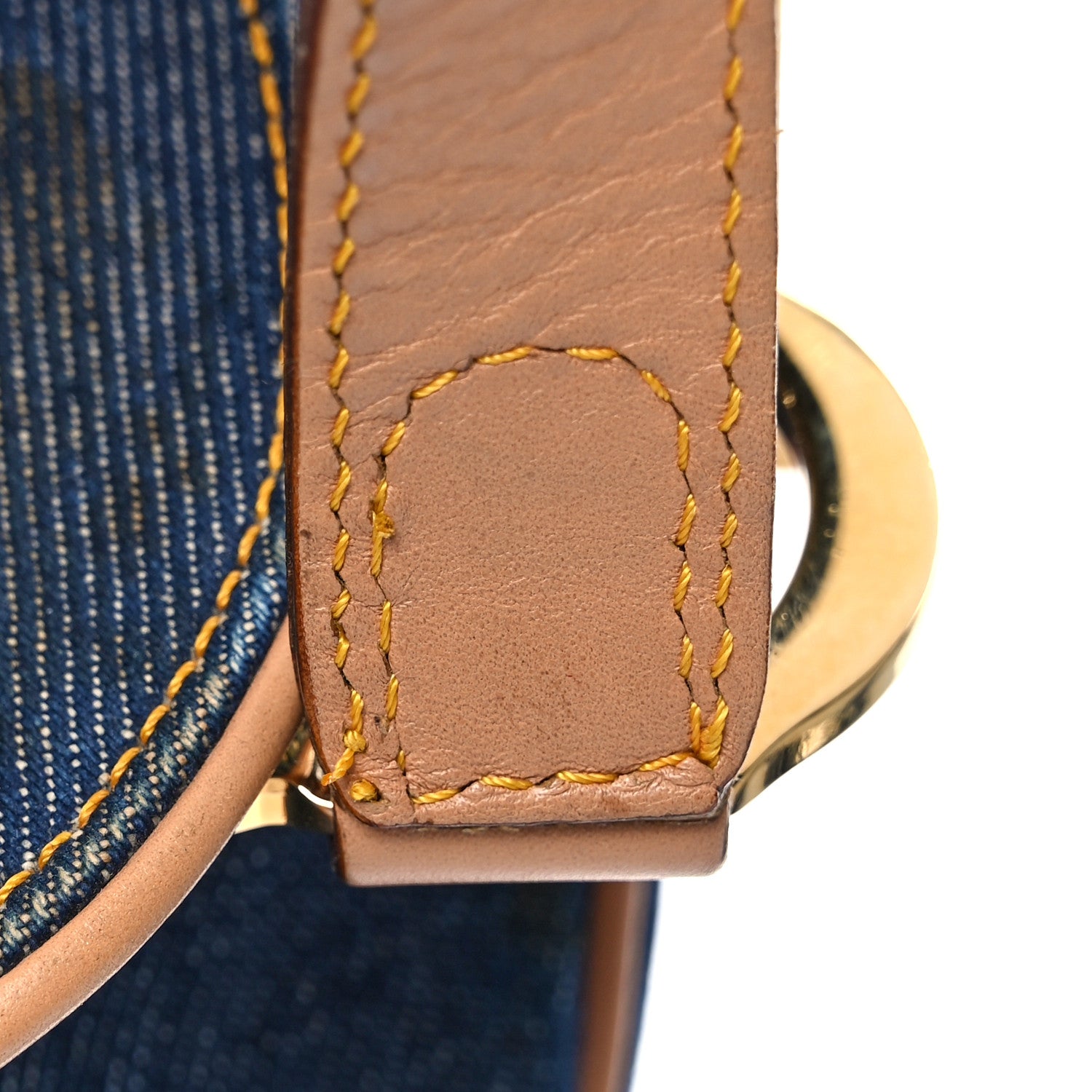 Christian Dior Denim Calfskin Saddle Bag Blue 12 of 13