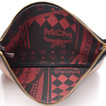 MCM Visetos Medium Stark Wristlet Pouch Cognac Black 5 of 11
