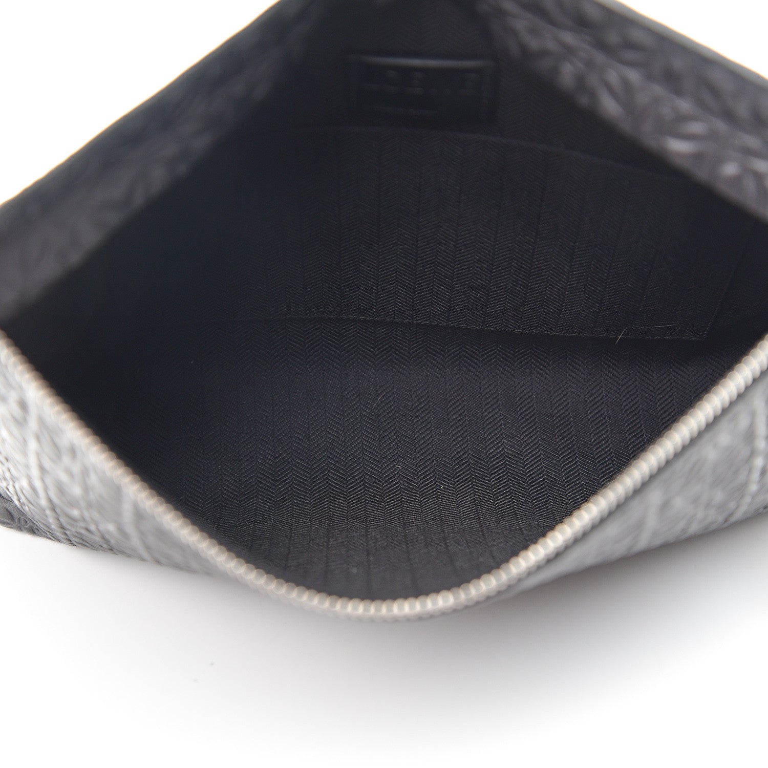 Loewe Calfskin Embossed Repeat T Pouch Black 4 of 6