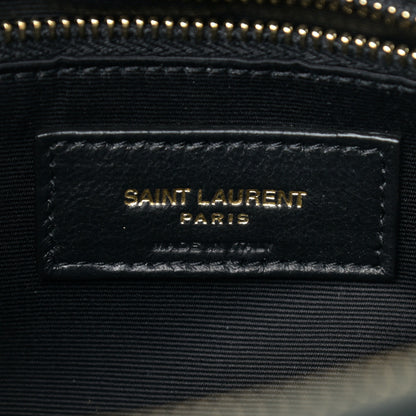 Saint Laurent Suede Y Quilted Monogram Medium Loulou Chain Satchel Deep Green 6 of 10