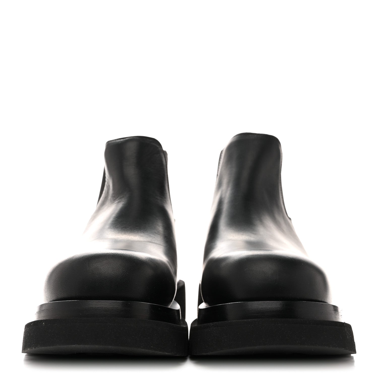 Bottega Veneta Military Calfskin Lug Chelsea Ankle Boots 41 Black 3 of 12