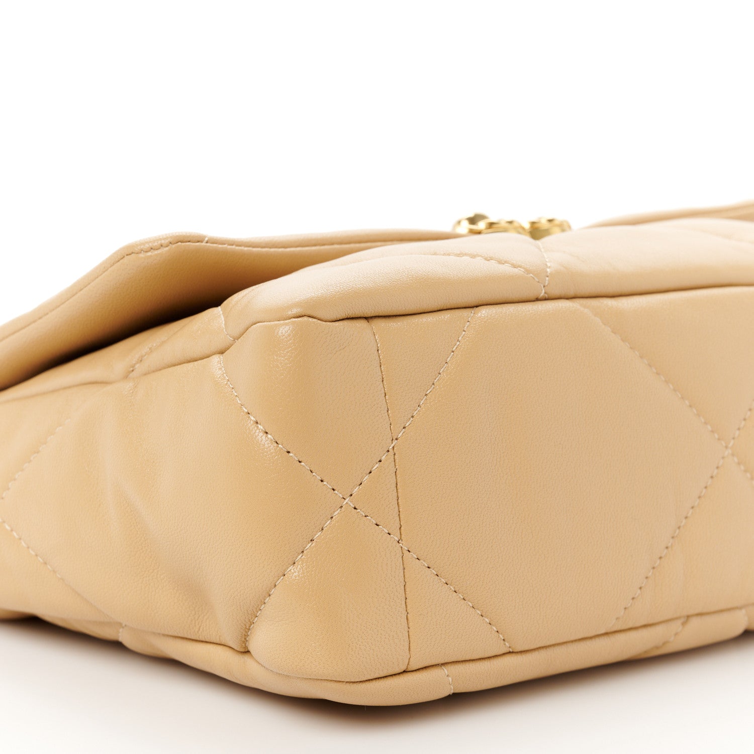 Chanel Lambskin Quilted Medium Chanel 19 Flap Beige 9 of 11