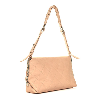 Chanel Grained Calfskin Stitched Small Braided With Style Flap Beige 3 of 14