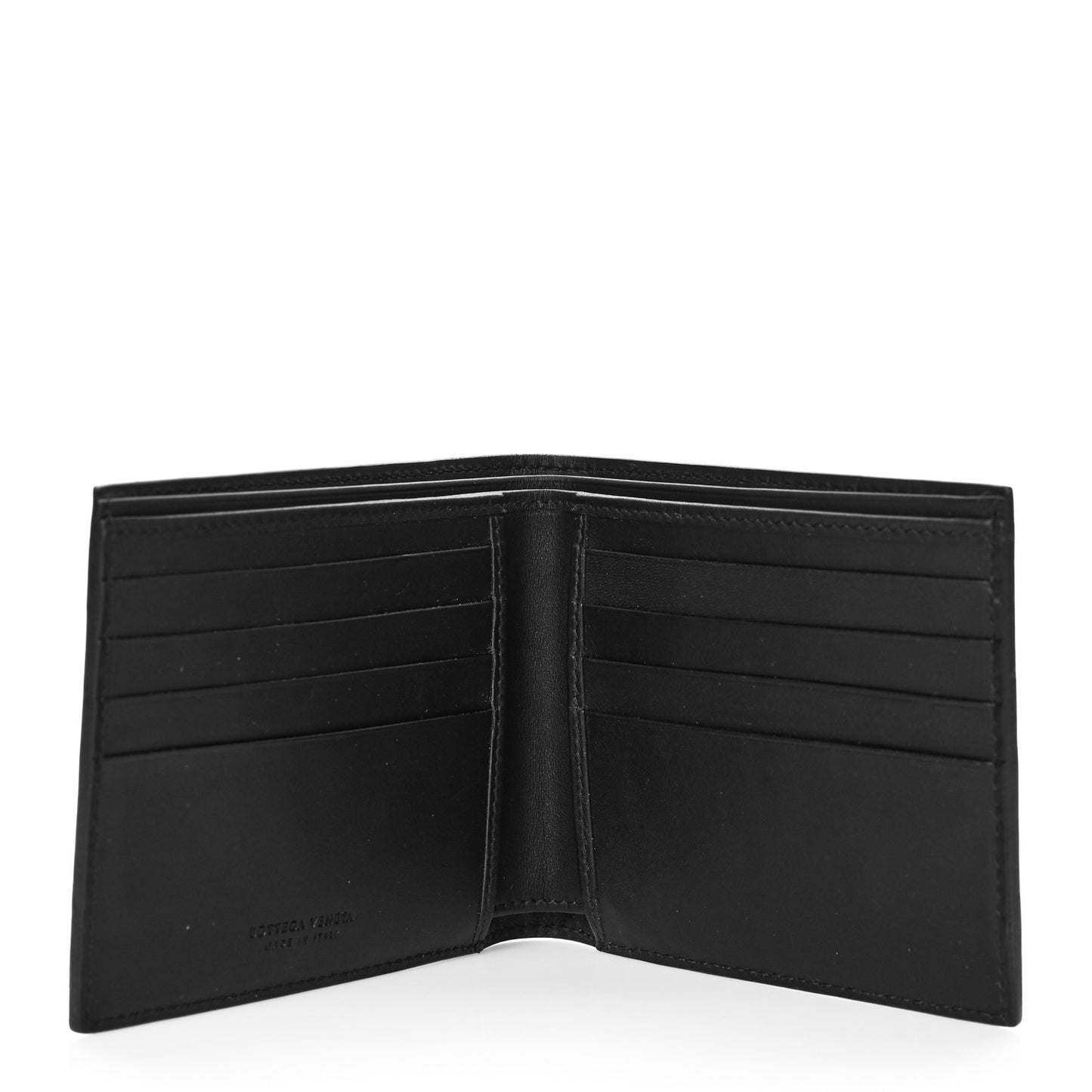 Nappa Intrecciato Bi-Fold Wallet Black